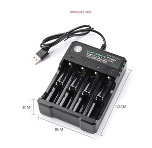 Cargador Inteligente <span class=keywords><strong>USB</strong></span> de 4 Ranuras, DC <span class=keywords><strong>5V</strong></span> <span class=keywords><strong>2A</strong></span>, para Baterías Recargables 18650, 10440, 14500, 14650 de Iones de Litio - Product Image 4
