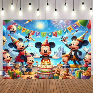 Toile de fond sur le thème de <span class=keywords><strong>Minnie</strong></span> Mouse, couverture de fond pour fête, toile de fond pour anniversaire, décorations de fête pour enfants - Product Image 4