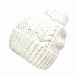 Bonnet d'hiver tricoté pour femme, imprimé sérigraphié, avec pompons en fourrure - Produit promotionnel pour le bureau - Product Image 5