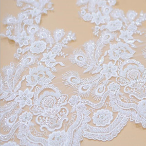 Mode Dentelle Tissu Broderie Brode Autriche Blanc Guipure Lacets Tissus pour Femmes - Product Image 2