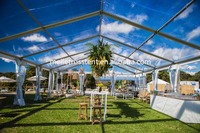 Tente en aluminium transparent sur le toit d'un hôtel, chapiteau de fête de mariage, tente imperméable en PVC pour grandes églises et événements pour 500 personnes