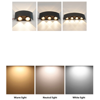 Appliques murales LED extérieures en aluminium durables, personnalisables OEM, étanches IP65, 4W 6W 8W, pour hôtels et jardins