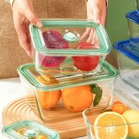 Boîte à lunch bento en verre borosilicate de haute qualité, compatible micro-ondes, congélateur, lave-vaisselle, étanche, portable, écologique, avec couvercles pour bébé