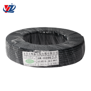 Yuezhen, cobre estañado trenzado negro, 4P, 28 AWG, Cable de cinta plana de silicona, Cable paralelo de goma de silicona suave Flexible - Product Image 1