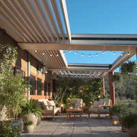 Pergola rétractable en aluminium sur mesure Sweet Home, qualité supérieure, imperméable, installation facile, système complet, maison d'été extérieure