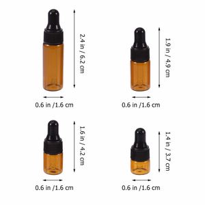 1ml 2ml 3ml 5ml Mini Sample Vials clear Amber Glass <b>Dropper</b> <b>Bottle</b> for Essential Oil 100pcs Skin Care Serum Screen Printing - Product Image 4