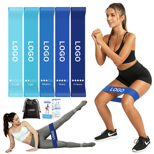 Gradient Blue Latex Mini Loop Resistance <b>Bands</b> Stylish Hip <b>Bands</b> <b>Workout</b> Resistance <b>Bands</b> Set for Fitness Training - Product Image 1