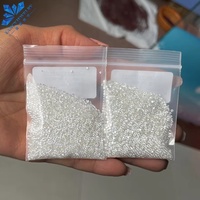 Yüksek kaliteli DEF VVS-VS Moissanite 0.9-2.9mm yuvarlak parlak kesim Melee boyutu serbest moissanit