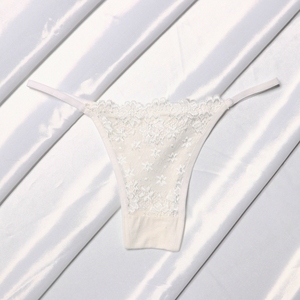 Dropshipping 2022 Culottes string à dos nu à fleurs mignonnes en coton et dentelle pour femmes - Product Image 6