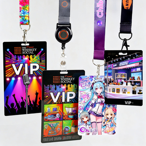 Custom Wholesale Custom Design Full Color Photo Printed Clear Pvc Plastic Id Vip Lanyard Passes Membership Card Business Card