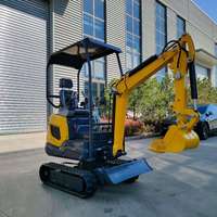 Expédition porte-à-porte COUGARS Mini-excavatrice sur chenilles de 1 tonne avec moteur pour usage domestique et fonction de bras pivotant