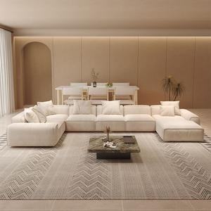 चीन के रहने वाले कमरे के फर्नीचर u आकार के कपड़े मॉड्यूलर सोफे घर और विला के लिए - Product Image 5