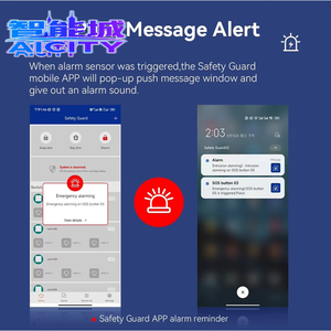 <span class=keywords><strong>Kit</strong></span> de Sistema de Alarma Antirrobo de Doble Red 4G WIFI para <span class=keywords><strong>Seguridad</strong></span> del Hogar, Compatible con la Aplicación Kooyii, Control Remoto, Monitoreo por Voz con Alexa - Product Image 2