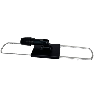 Manico in metallo per scopa da 60 cm con morsetto per attrezzi di pulizia - Product Image 2