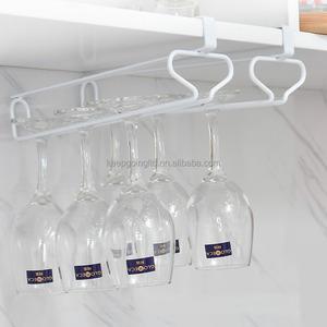Bar di bawah kabinet rak gantung cangkir anggur kaca gelas Stemware Goblet Organizer penyimpanan pemegang rak gantungan di bawah kabinet - Product Image 5