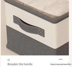 Paniers de rangement pliables classiques écologiques de grande taille, boîtes organisatrices multi-usages pour les étagères de placard, la cuisine et le bureau - Product Image 5