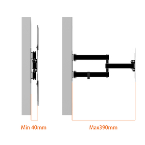 Charmount xoay TV Wall Mount Max Vesa 400x400 mét hỗ trợ 26-55 inch LCD nghiêng +-/+ 15 độ hồ sơ 70-210 mét Adapter thép - Product Image 4