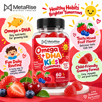 Complément alimentaire en gommes Omega DHA pour adolescents, marque privée OEM, nutrition cérébrale, 60 unités, 90 g