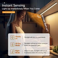 Lampu Sensor Gerak Lampu Malam LED Nirkabel Lampu Malam USB Isi Ulang Lampu Lemari Kabinet Lampu Bawah Kabinet untuk Dapur Led