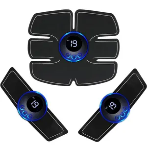 Rechargeable 6-pack Smart Home Fitness Body Toning Belt Ems Abdominal Abs Muscle Stimulators Massager