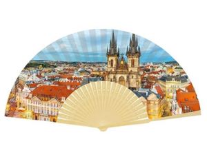 Factory Direct Hot Summer Outdoor White Wedding <b>Gift</b> Custom Design Printed Bamboo Crafts Fan with Plastic Handle Hot Promotion - Product Image 4