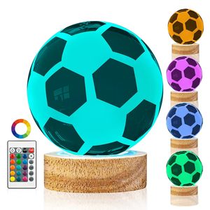 Lámpara <span class=keywords><strong>de</strong></span> bola <span class=keywords><strong>de</strong></span> cristal <span class=keywords><strong>de</strong></span> fútbol 3D con Base LED <span class=keywords><strong>de</strong></span> madera <span class=keywords><strong>de</strong></span> 16 colores, decoración <span class=keywords><strong>de</strong></span> escritorio fresca, regalos para niños, niñas, niños, amigos, Fans, Bola <span class=keywords><strong>de</strong></span> luz nocturna - Product Image 1