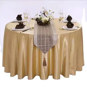 הסיטונאי עגול 120 "שולחן רץ חצאית שולחן לזרוק לכסות אירוע מותאם אישית טרד שולחן טרדות לאירועים עם רץ
