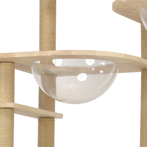 Moderne Houten Kattenboom Toren Krabpaal Kitten Klimframe En Speelgoed Duurzaam Kattenmeubilair Met Kartonnen Verpakking - Product Image 4