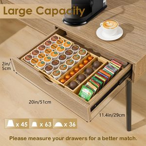 Organisateur de cuisine et de bureau, support <span class=keywords><strong>pour</strong></span> dosettes de café, tiroir compatible avec les <span class=keywords><strong>capsules</strong></span> <span class=keywords><strong>Nespresso</strong></span> <span class=keywords><strong>Vertuo</strong></span> 25-45 mm, station à café - Product Image 5