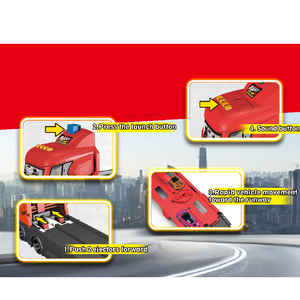 Camión de Juguete Transformable para Niños con 2 Coches de Metal Fundido, Modelo de Coche de Plástico Plegable para Transporte, Regalo para Niño - Product Image 4