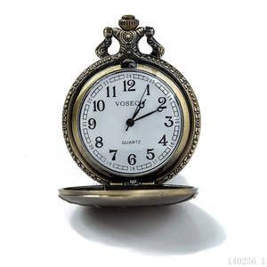 Toptan antik kuvars <span class=keywords><strong>Mirage</strong></span> Vintage iki köprü Paris kulesi zinciri cep saati - Product Image 5