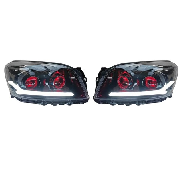 LED Headlight Assembly for Toyota RAV4 2009-2012 Daytime Running Sequential Turn Signal Bi-LED Projector Hi/Lo Beam Sport Style