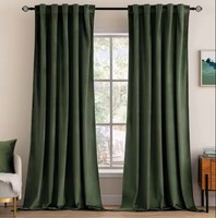 Rideaux occultants en velours vert olive ignifuges personnalisables pour hôtels
