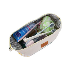 Femmes élégant Beige cire toile Durable Eco multi-fonction organisateur de voyage personnalisé grand pour sac fermeture à glissière privé - Product Image 4