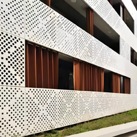 Panneau mural perforé en aluminium, conception de façade personnalisée, extérieur, imperméable, ignifuge, mur-rideau en aluminium