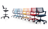 Chaise de bureau ergonomique fantaisie Chaise rembourrée pivotante au design original avec mouvement de dossier flexible Chaise colorée