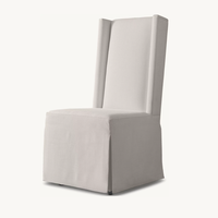 Sassanid OEM Ensemble de salle à manger de luxe contemporain classique américain Ensemble de chaises de salle à manger à jupe Ames en tissu