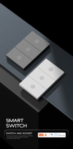Bingoelec personnalisé PC 118*72mm mur intelligent gradateur rideau bouton poussoir travail à domicile avec Google Alexa lumière commutateurs américains - Product Image 4