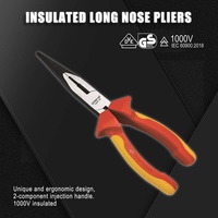 Pince à bec long isolée SFREYA S602 VDE 1000V, pince à bec fin 6/8 pouces, haute résistance d'isolation, outil léger