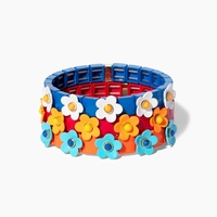 Bracelet élastique en alliage plaqué or avec breloque arc-en-ciel en zircon style bohème pour femmes et hommes – Collection Factory Outlet