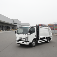 Camion compacteur d'occasion Isuzu, camion à ordures, camion de collecte des déchets, chargement arrière, diesel, transmission 4x2, Euro 3/4/5/6
