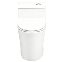Ensemble de toilettes bidet en céramique à montage au sol avec chasse d'eau cyclonique à double chasse, sanitaire moderne pour villa et hôtel