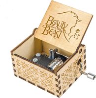 Boîte à musique personnalisée directe d'usine en bois pour les vacances Coffrets cadeaux en bois Artisanat en bois cédé avec une poignée