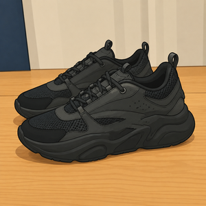Sneakers pour hommes personnalisées de qualité supérieure, marque privée, mode rétro, semelles épaisses, chaussures de sport décontractées pour hommes, chaussures de marche en plein air - Product Image 1