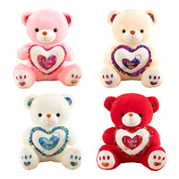 Ours en peluche personnalisés d'usine 30cm/40cm/50cm/60cm pour la Saint-Valentin, jouet en peluche ours en peluche pour la romantique, cadeaux pour filles OEM/ODM