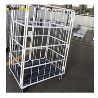 Chariot à palettes en rouleau pliable en acier pliable avec porte pour stockage durable en entrepôt