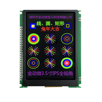 Modul LCD tampilan sentuh 3.5 inci IPS 320x480 TFT modul LCD kontroler mikro Chip tunggal kecerahan 250 peningkatan kristal