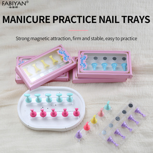 New Nail hiển thị Stand cho False Nail tip Nail Art thực hành chủ Acrylic rõ ràng Magnetic - Product Image 3