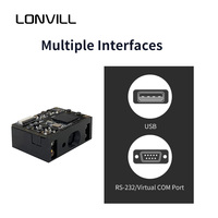 LONVILL Interface optionnelle de taille mini USB RS232 Port COM virtuel Grand angle de vision Scanner de code Qr à haute intégration