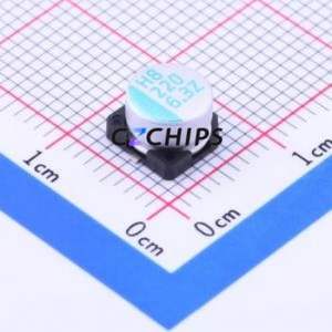 Condensador Sólido SMD OVZ221M0JTR-0604, D6.3xL4.4mm (Capacitancia: 220uF) (Precisión: 20%) (Voltaje Nominal: 6.3V) - Product Image 1